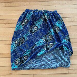 Vintage 90s White Stag Reversible Skirt Maxi Plus 16W Maximalist Artist Fairy